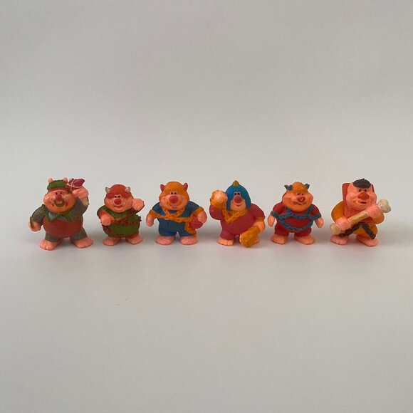 Vintage Lot 6 My Pet Monster Man PVC Figures 1986 Soma - Picture 1 of 10